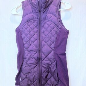 Lululemon Athletica Fluff Off Purple Quilted Vest